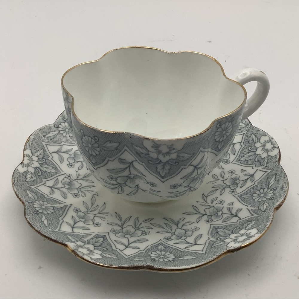 Vintage Chapman England Fluted Teacup and Saucer